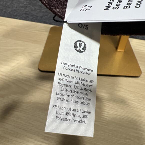 Lululemon Metal Vent Tech Seamless Wide Headband Deco Pink/Goodnight Plum - Picture 9 of 10